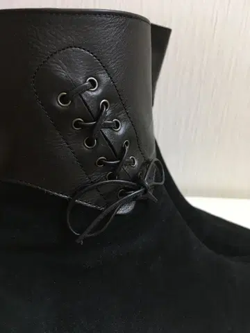 긴자 요시노야 프레스카 하프 부츠 스웨이드 블랙