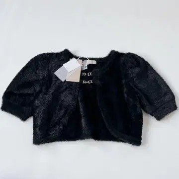 미사용 RESEXXY 샤기 볼레로 가디건 블랙 프리 사이즈