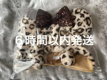 디즈니 미니 팬캡 레오파드 무늬 브라운 미사용 새상품