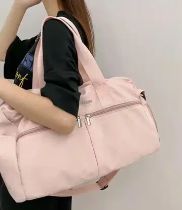핑크 보스턴 백 나일론제