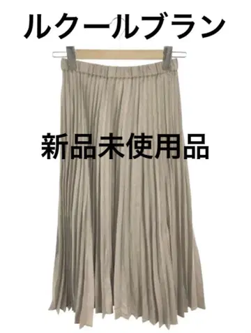르 쿠르 블랑 새틴 아코디언 플리츠 38