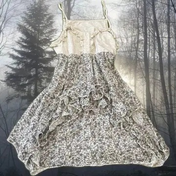 미니 원피스 꽃무늬 페어리 그런지 그런지 헤이세이 모리걸