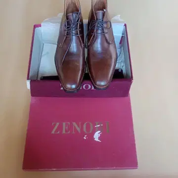 ZENOBI 브라운 가죽 드레스 슈즈 36