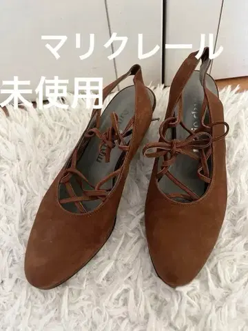 컨디션 최상 마리끌레르 신기 편한 스웨이드 샌들 펌프스 23E