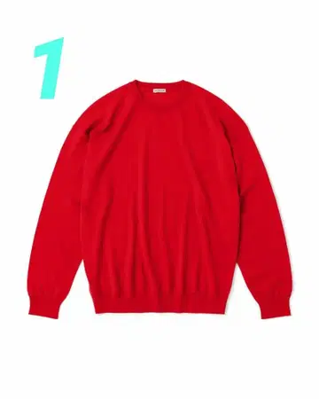 우스터 캐시미어 150 크루넥, Tomato Red 사이즈 1