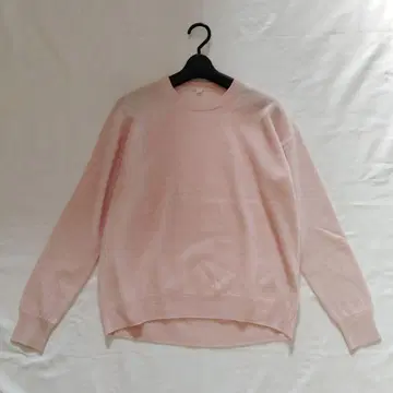 M 사이즈 캐시미어 100% TOPVALU 쿨 넥 니트 세탁 가능 핑크