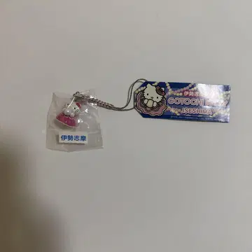 헬로키티 이세시마 스트랩 화이트 핑크