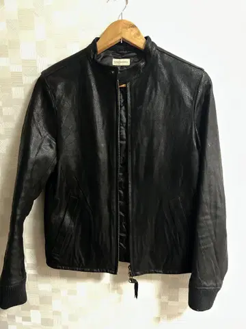 NANO UNIVERSE 블랙 가죽 자켓