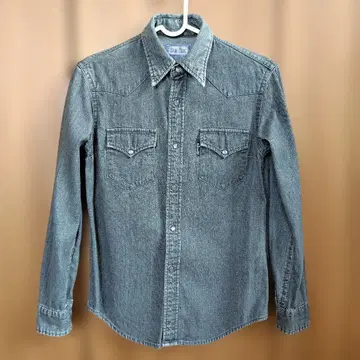 BLUE BLUE 블랙 데님 셔츠 긴팔