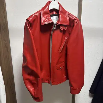 sacai 25ss 가죽 자켓 레드