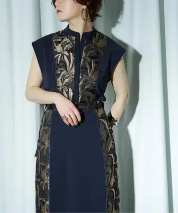 Ezick 자카드 셋업 네이비