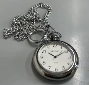 BENTLEY silver925 회중시계 체인 포함 작동 미확인