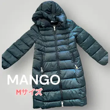 MANGO 다운 롱 자켓 코트 M 다크 그린 1점