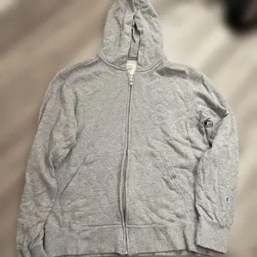Champion 그레이 풀 지퍼 후디 L 사이즈
