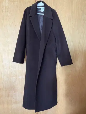 crewre 조절 가능한 울 롱 코트 (다크 브라운 size 2)
