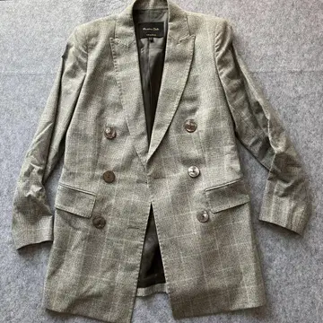 Massimo Dutti 그레이 더블 브레스트 체스터 코트