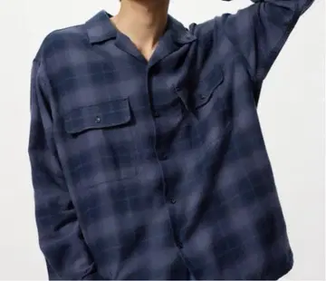 JW ANDERSON 브러쉬드 코튼 오버 사이즈 셔츠 블루 M