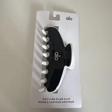 새상품 alo 헤어 클립 요가 블랙 바이컬러