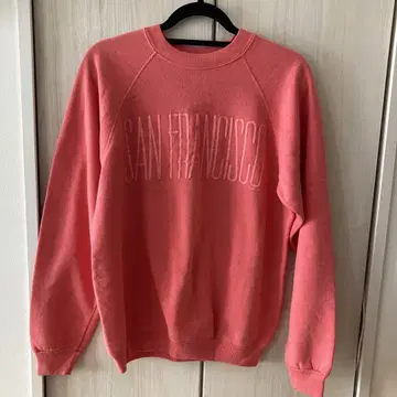 구제 의류 Hanes USA 맨투맨 SANFRANCISCO 살몬 핑크