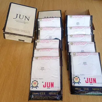 JUN 남성용 T셔츠 코튼 sizeS 5개 세트 x2