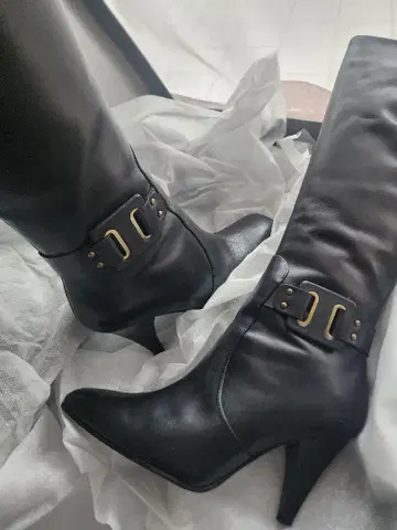 천연 가죽 클라인 부츠 힐 24.0cm Calvin Klein