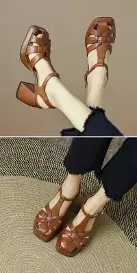청키힐 샌들