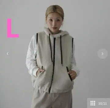 새상품 시마무라 hideka 후디 보아 베스트 L 사이즈