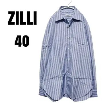 [ 최고급 ] zilli 남성용 와이셔츠 스트라이프 패턴 와이셔츠 40