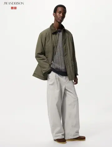유니클로 JW ANDERSON 코듀로이 워크 팬츠 그레이 M