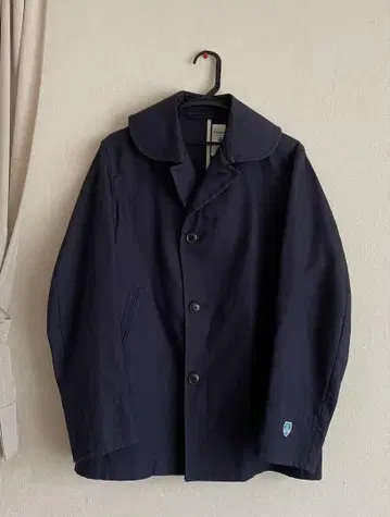 새상품급 orcival 네이비 버튼 달린 코트