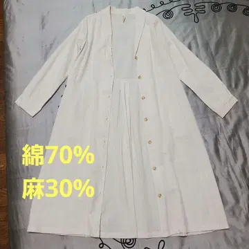 린넨 소재 롱 셔츠 코트 자켓