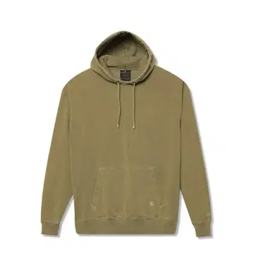 백 채널 오버다이 풀오버 파카 카키