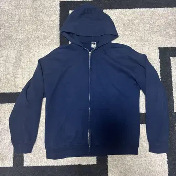 러셀 네이비 풀 집업 후드티