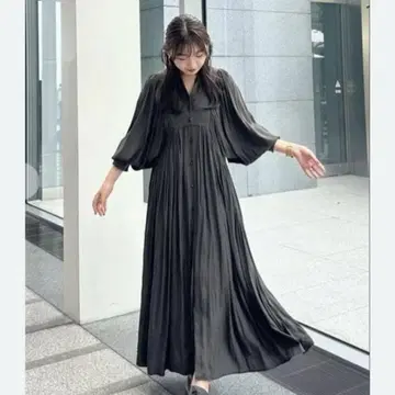코코딜 볼륨 슬리브 개더 원피스 코코딜