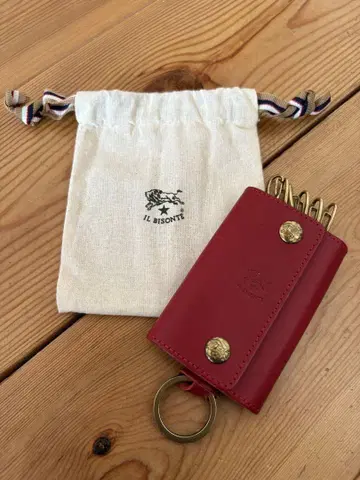 IL BISONTE 가죽 키케이스 레드