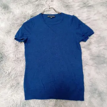 브룩스브라더스 346 메리노울 100% 반팔 니트 S 블루