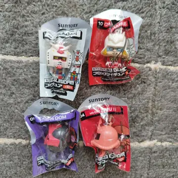 SUNTORY 건담 블록 피규어 4개 세트