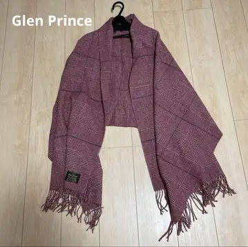 Glen Prince 울 체크 대형 스톨 미사용 새상품급