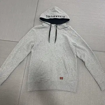 BILLABONG 그레이 후드 부착 후드티