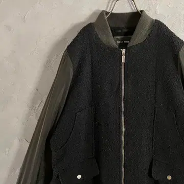 빈티지 다크 컬러 풀 집업 안감 퀼팅 바이컬러 LO10