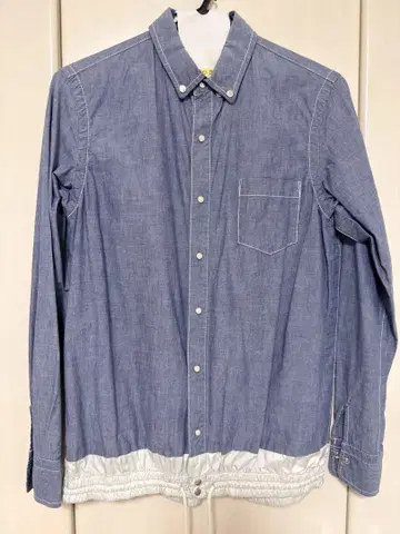 [ 새상품급 클리닝 완료 ] sacai 도킹 셔츠 블루종