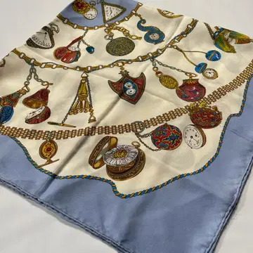 2509-130 | 새상품급 | 던힐 스카프 실크 라이트 블루 시계