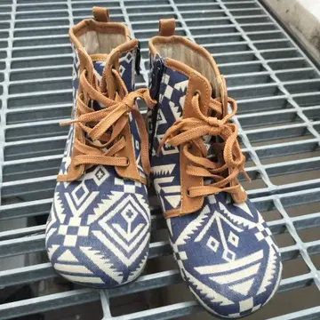 린클로버 기하학 패턴 하이컷 부츠 rin clover