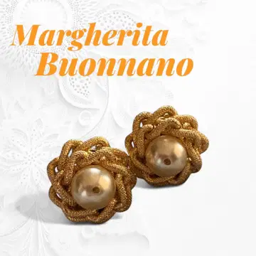 Margherita Buonnano 빈티지 골드 꽃 모양 귀걸이