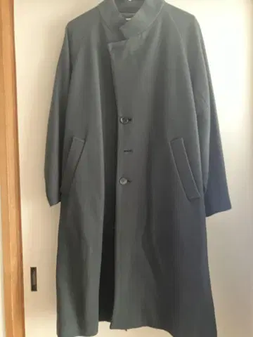 fig London 다크 그린 롱 코트