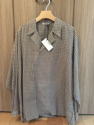25SS Airy Light Cotton Check P/O Shirt