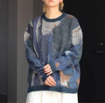 YOKE 21AW ROTHKO JACQUARD CREW NECK