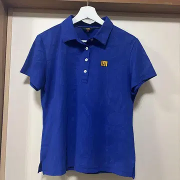 LOUDMOUTH 파란 꽃무늬 피케 셔츠 L 사이즈