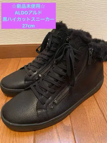 미사용 새상품 ALDO 알도 블랙 하이컷 스니커즈 27.0/US10