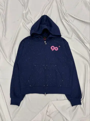 90 Logo Glitter Zip Hoodie